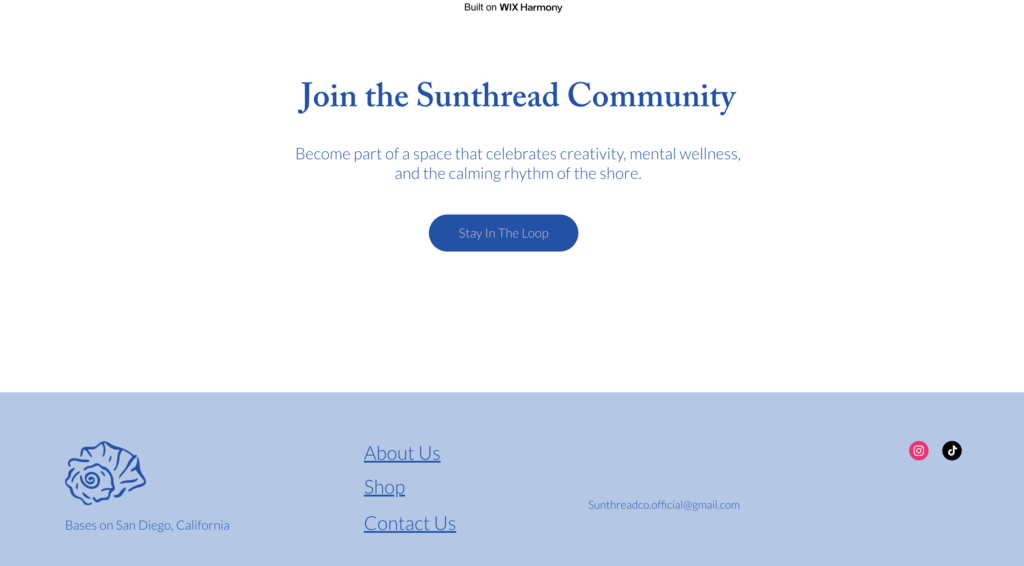 Sunthread.Co website design.