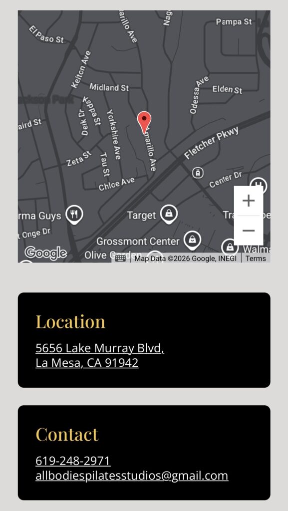 San Diego small business website design on mobile phone.